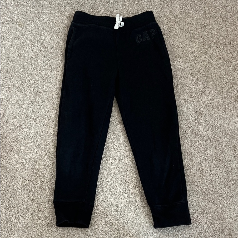 GAP Kids Black Sweatpants with Drawstring